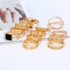 New cross-border jewelry from Europe and America, retro geometric element set ring, letter star ring 13-piece set wish Specification image